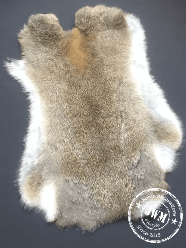 Konijnenvacht wildkleur bruin/wit