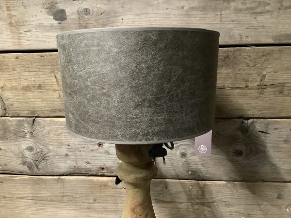 Lampenkap bruin leather look 30 cm