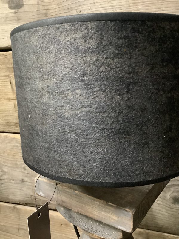 Lampenkap zwart velours 20 cm - Afbeelding 2