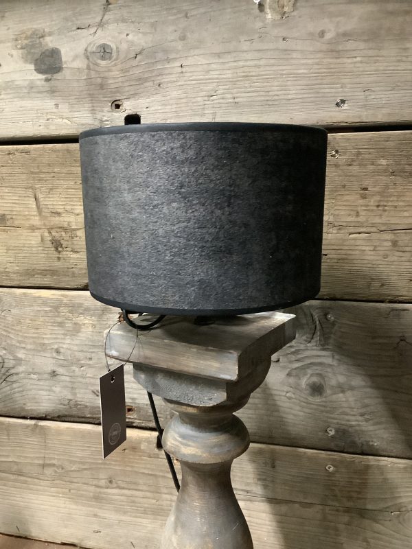 Lampenkap zwart velours 20 cm