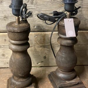 Balusterlamp donker teak