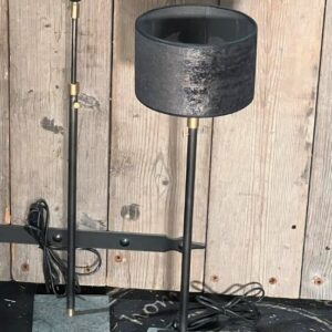 Metalen tafellamp met natuursteen voet in hoogte verstelbaar