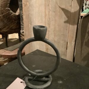 Kandelaar zwart rond