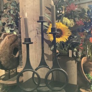 Kandelaar zwart rond s