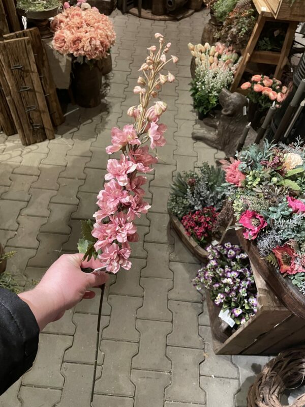 Kunst delphinium oud roze