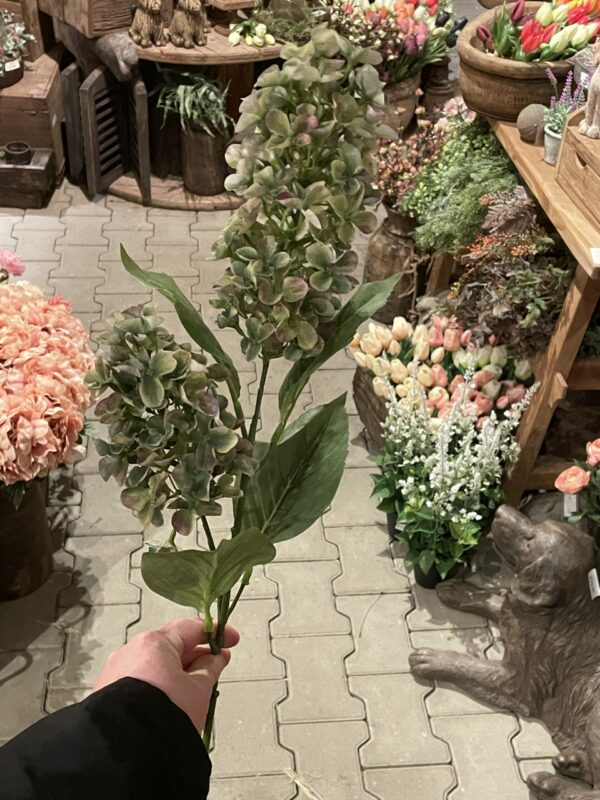 Kunst tak hortensia groen