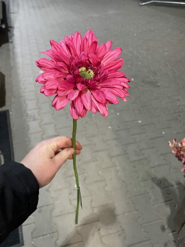Kunst gerbera donker roze