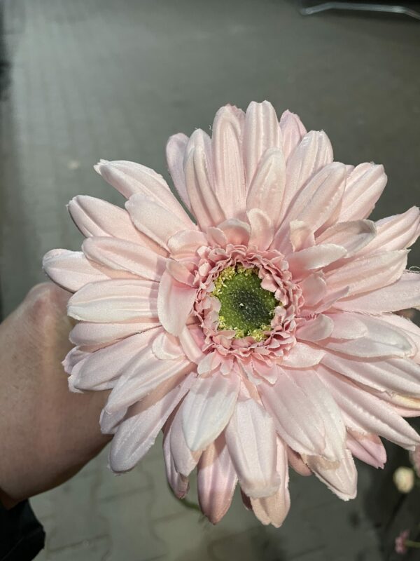 Kunst gerbera licht roze - Afbeelding 2
