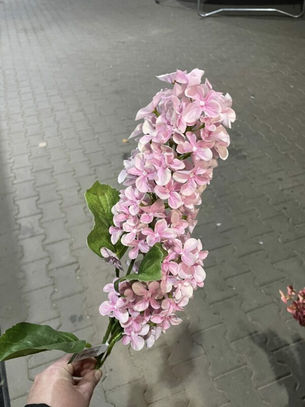 Kunst hortensia roze - Afbeelding 2