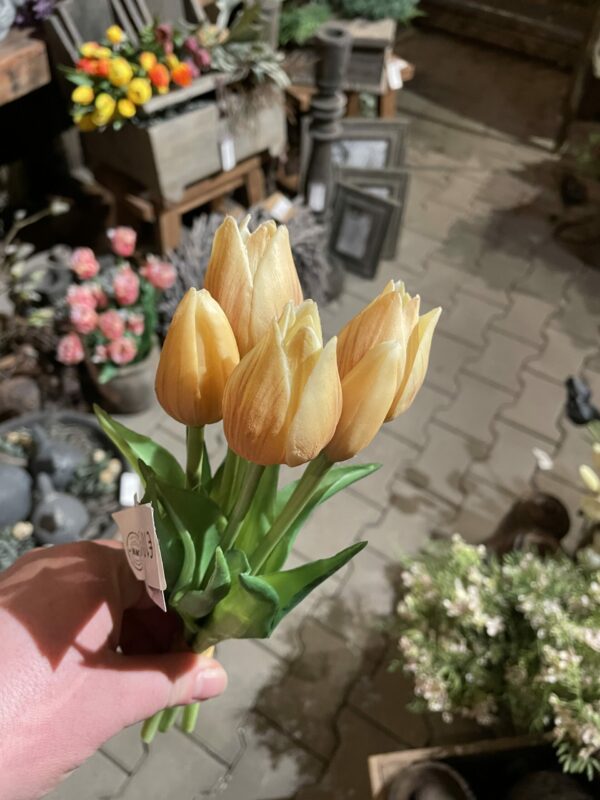 Bos kunst tulpjes creme