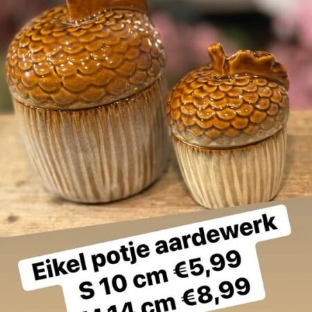 Potje aardewerk eikel groot